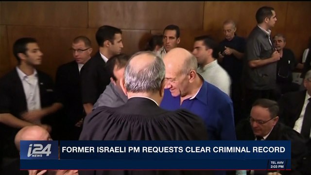 i24NEWS DESK | Former Israeli PM requests clear criminal record | Monday, April 9th 2018