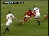 Rugby - England vs Wales - Gavin Henson tackles Mathew Tait