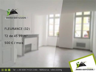 T2 45.99m2 A louer sur Fleurance - 500 Euros/mois