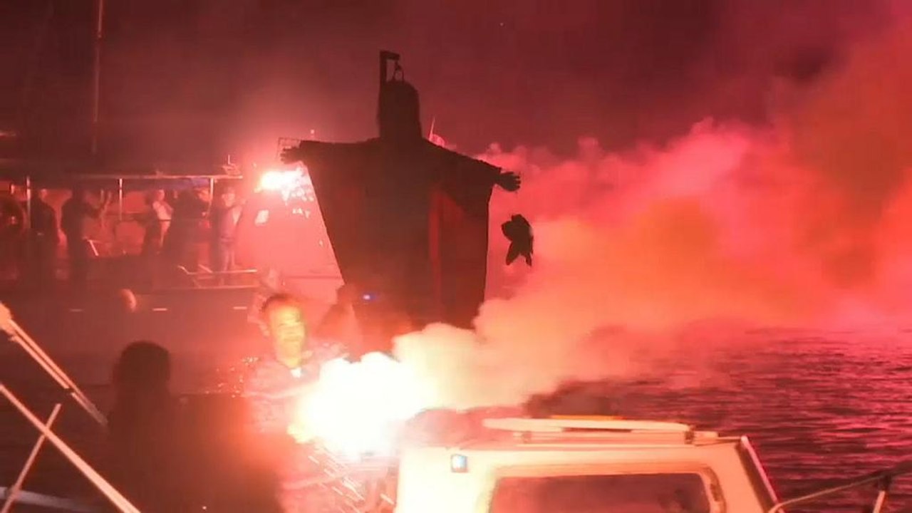 Judas auf dem Meer verbrannt