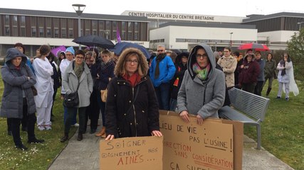 Manifestation au centre hospitalier