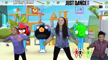 FGTEEV Kids plays Just Dance 2016! ANGRY BIRDS + CHIWAWA Songs (1st Time Dance Moves)