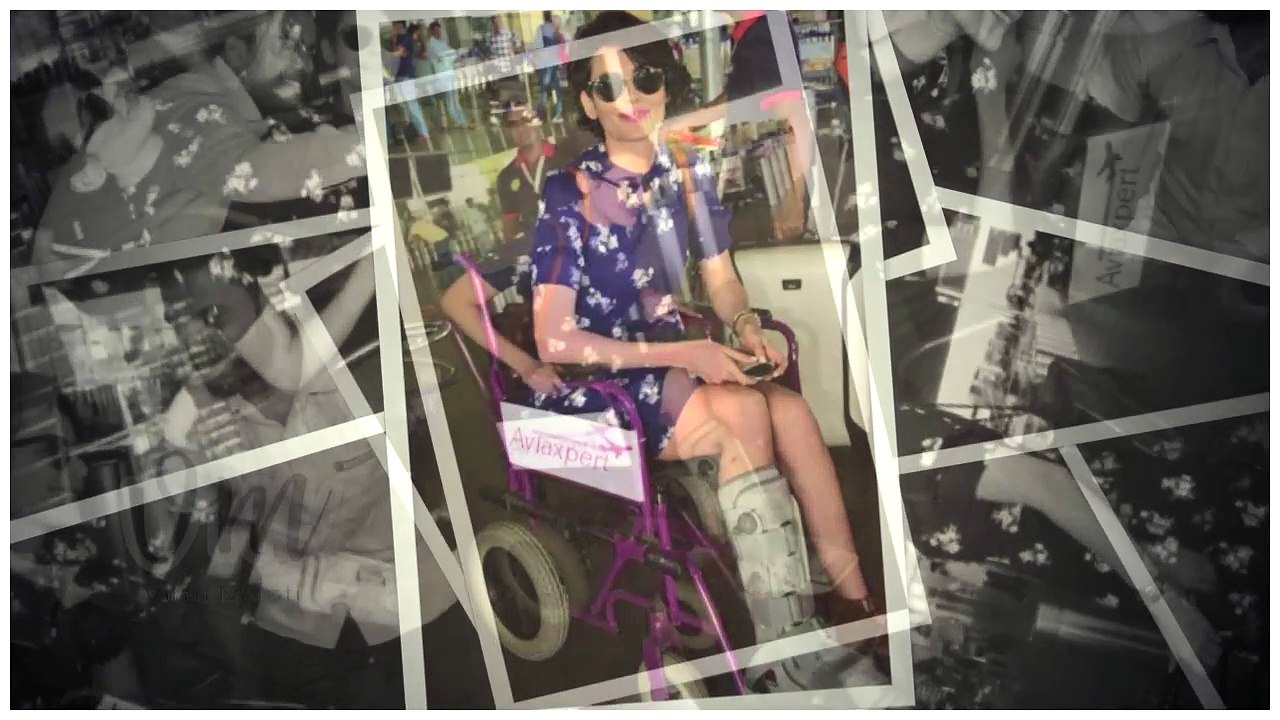 Bigg Boss ex-contestant Mandana Karimi spotted on a wheelchair at Mumbai airport