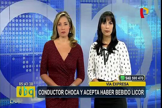 Vía Expresa: conductor choca auto y acepta haber bebido alcohol