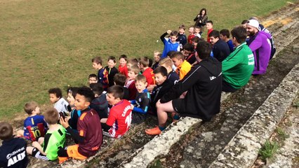 Thomas Meunier en visite au stage BDK à Arlon