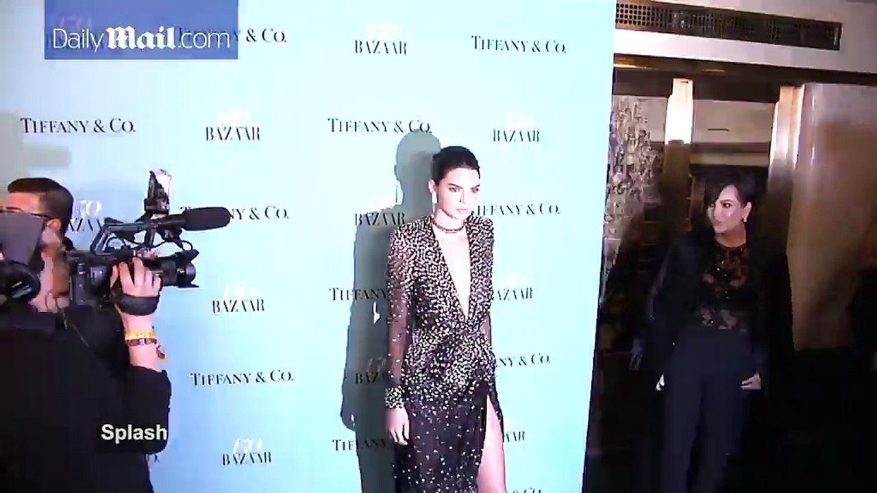 Kendall Jenner glitters takes a plunge at Harper's Bazaar