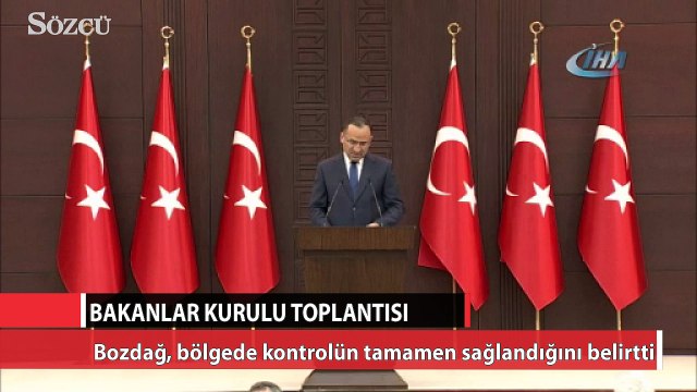 Hükümet Sözcüsü Bozdağ Bakanlar Kurulu toplantısı sonrası açıklama yapıyor