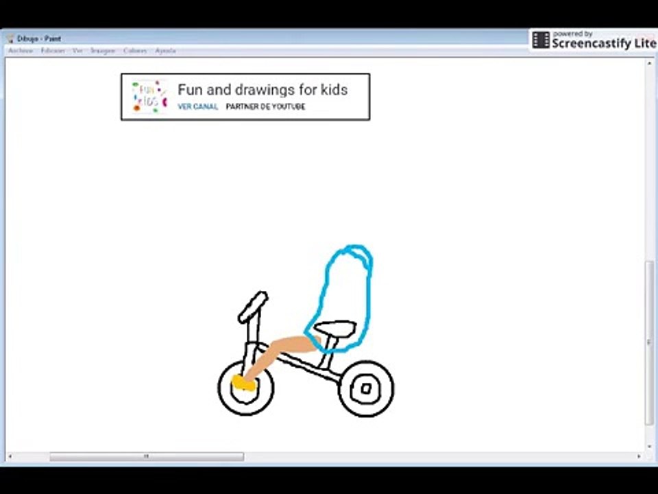 Dibujar Niña en bicicleta con cancion infantil