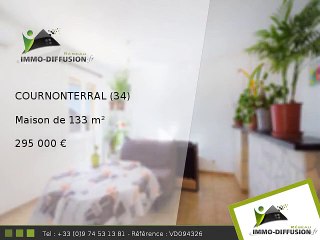 Maison A vendre Cournonterral 133m2 + Jardin 277m2