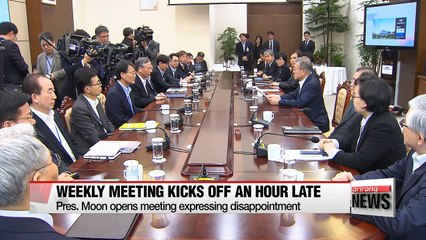 Moon says "time is of the essence in taking executing extra budget"