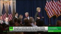 Hillary Clinton y su personal tuvieron acceso a datos secretos aun después de dejar el cargo