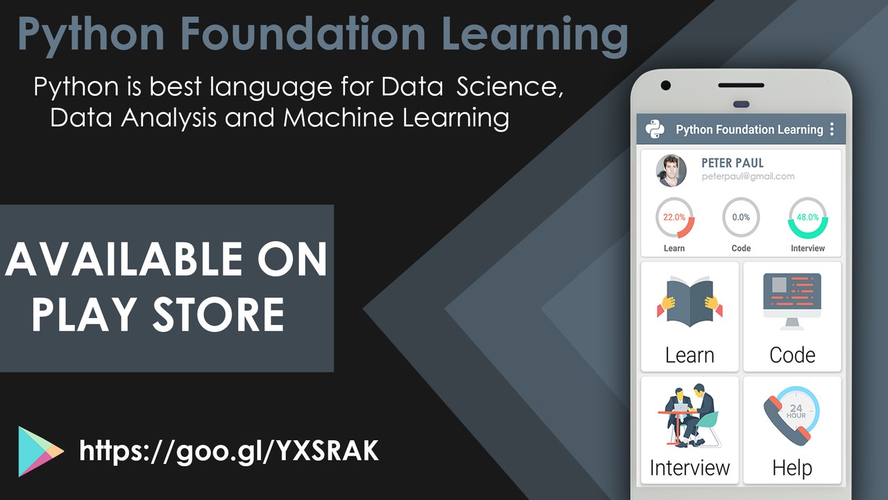 Python Foundation Learning App | Developed by Awwalsoft
