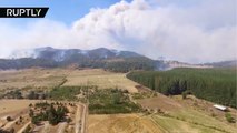 Un dron capta la devastación causada por los incendios forestales en Chile