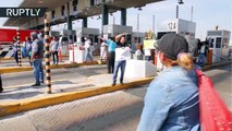 Así fue bloqueada la autopista México-Querétaro en protesta por el 'gasolinazo'