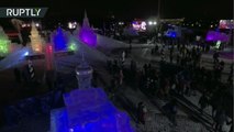 Monumentos famosos de Moscú hechos de hielo
