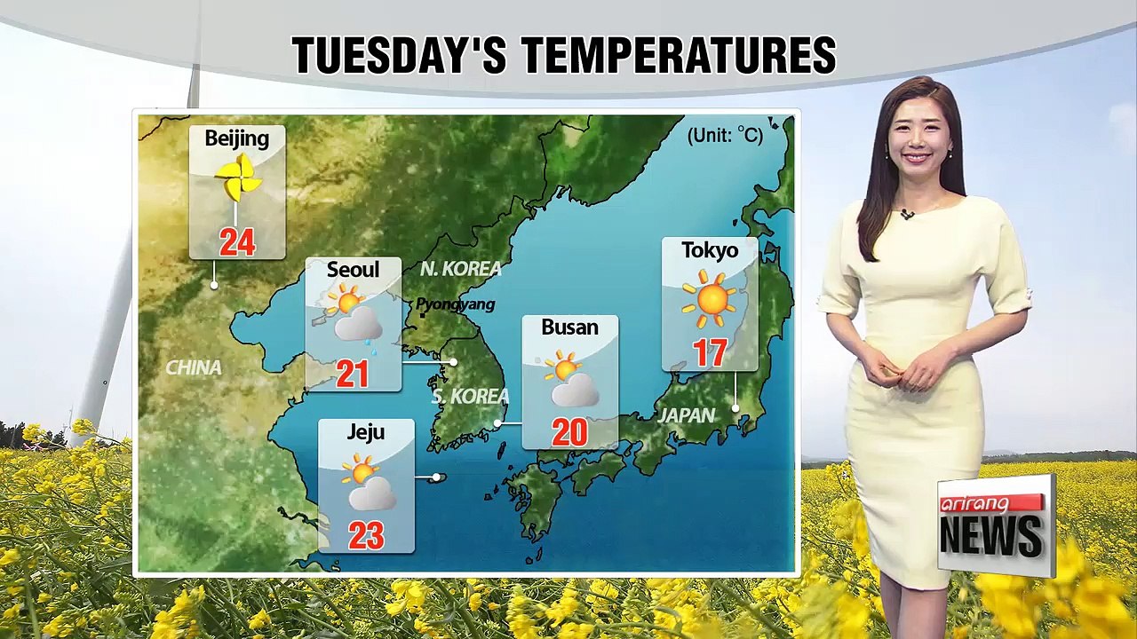 Warm highs of 20s in most parts, rain from the evening _ 041018