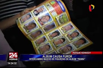 Intercambio masivo de figuritas de álbum Panini