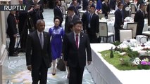 China: Los líderes del G20 asisten a la cena de bienvenida