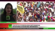 RT siguió de cerca las manifestaciones a favor y en contra del Gobierno en Venezuela