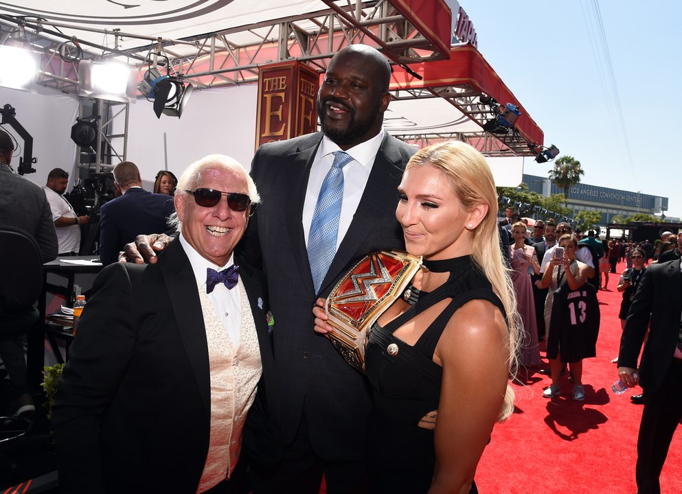 Shaq's Voice Cannot Get Voice High Enough To Do A Ric Flair 'Wooo!'