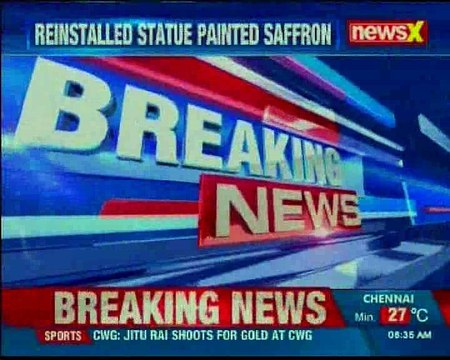 Vandalised Dr Bhim Rao Ambedkar statue rebuilt, restored with statue painted saffron in UP