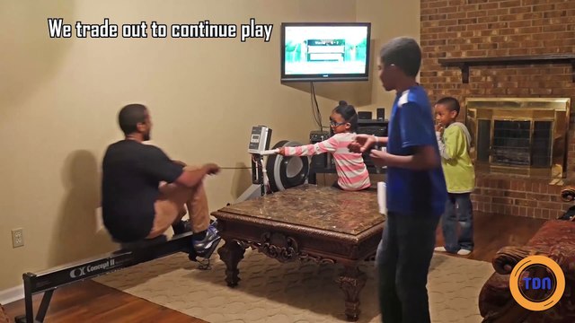 Ce papa a inventé un système qui oblige ses enfants à faire du sport s'ils veulent jouer aux jeux vidéos !