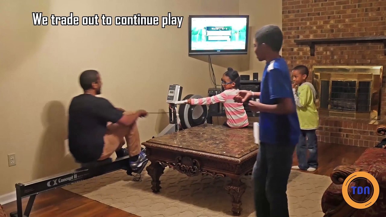 Ce papa a inventé un système qui oblige ses enfants à faire du sport s'ils veulent jouer aux jeux vidéos !