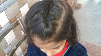 Cute and simple zigzag type french braid hairstyle will suit your kids, do it yourself, learn step-by-step