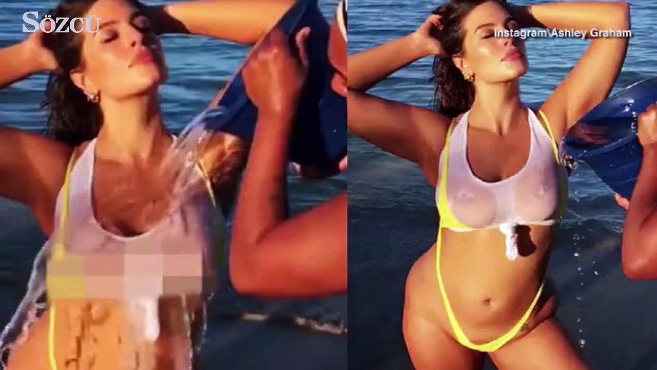 Ashely Graham sırılsıklam...