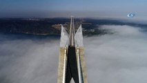 Sis altındaki Yavuz Sultan Selim Köprüsü havadan görüntülendi