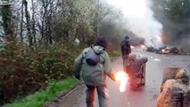 Un zadiste se met le feu à lui même à Notre-Dame-Des-Landes