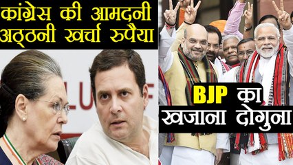 BJP की Income हुई double तो Congress की income से ज्यादा हुए expenses । वनइंडिया हिंदी