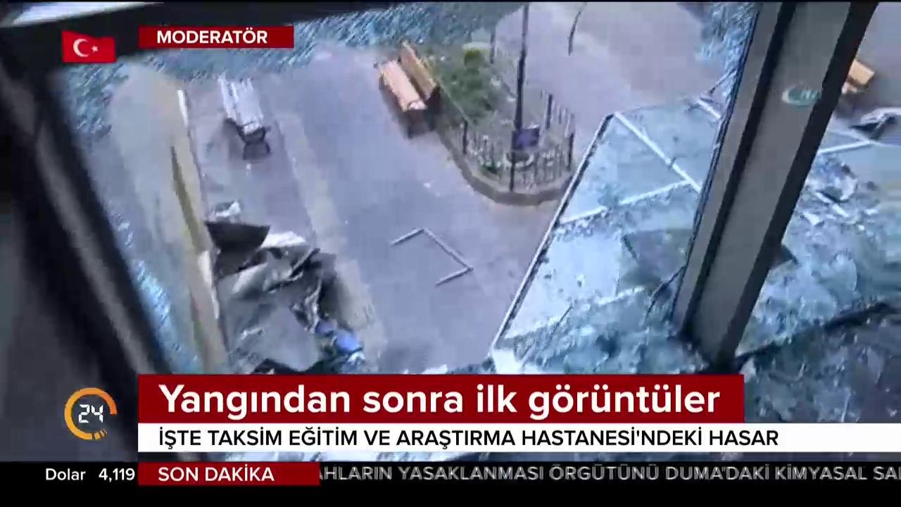 Yangından sonra ilk görüntüler