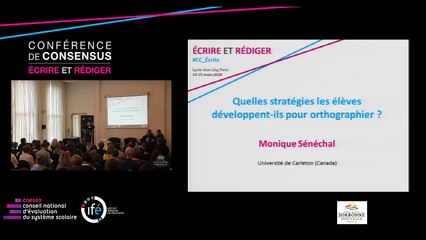 SÉNÉCHAL Quelles stratégies des élèves pour orthographier les mots ?