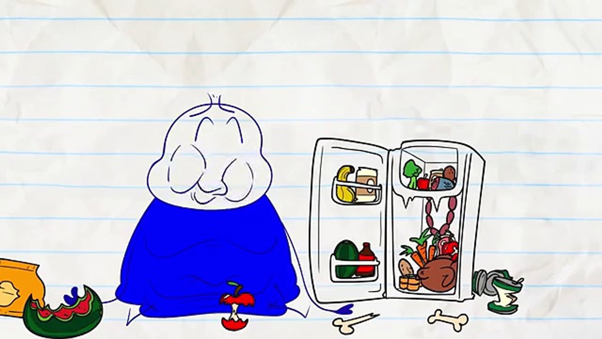 Pencilmate is Hangry! -in- FRIDGE OVER TROUBLED WATER - Pencilmation  Cartoons - Dailymotion Video