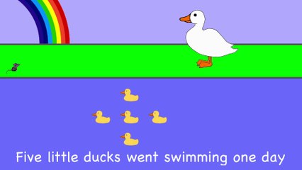 Five Little Ducks | NURSERY RHYME | Rainbow Rabbit | (Official Video)