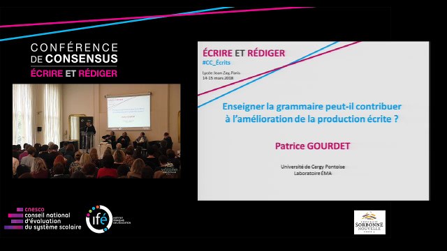 GOURDET L'enseignement de la grammaire peut-il améliorer la production écrite ?