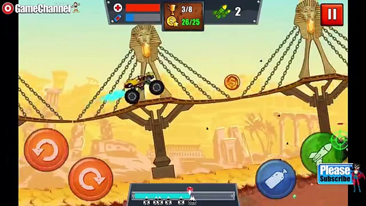 Mad Truck Hill Climb Racing Racing Games Android Gameplay Video