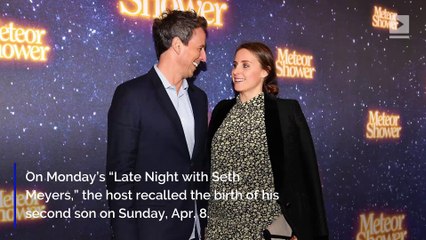 Seth Meyers’ Wife Welcomes Their Son in Apartment Lobby