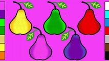 Learn Colors for Baby with Colorful Pear Coloring Pages