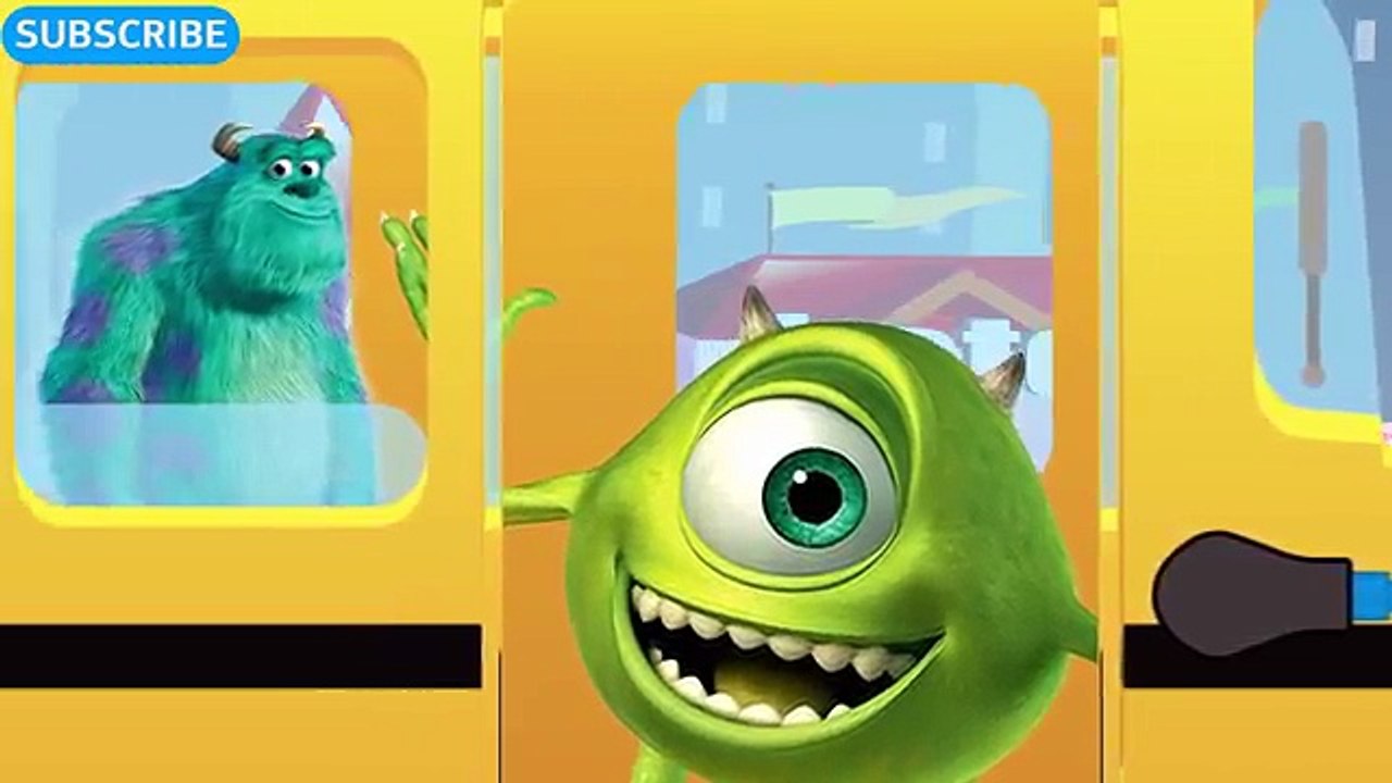 MONSTERS INC Wheels on the Bus Song Avengers Nursery Rhyme