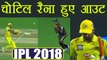 IPL 2018 KKR vs CSK: Suresh Raina out for 14 runs, big wicket for KKR | वनइंडिया हिंदी