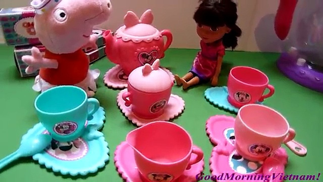 Đồ chơi Bộ tách trà khổng lồ Chuột Minnie - Minnie Teapot - buổi tiệc trà Dora và Peppa pig (Bí Đỏ)