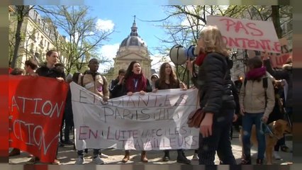 Protestas de estudiantes en Francia