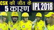 IPL 2018 KKR vs CSK: 5 reasons for MS Dhoni's win, Shane Watson, Sam Billings | वनइंडिया हिंदी