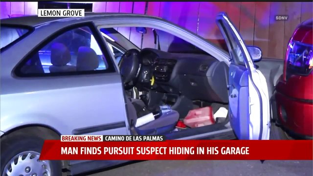 Homeowner Finds Suspected Car Thief Hiding in His Garage