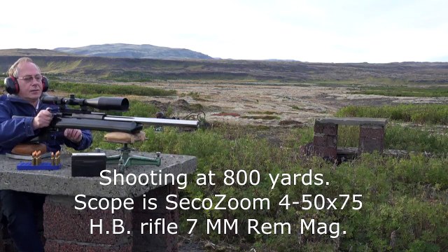 Long range rifle shooting at 800 yards.