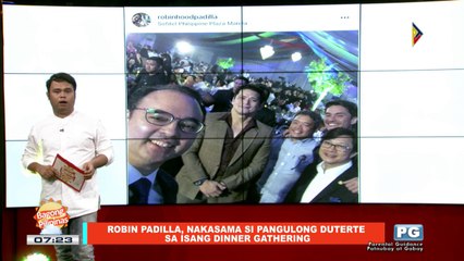 FIFIRAZZI | Robin Padilla, nakasama si Pangulong Duterte sa isang dinner gathering; Catriona Gray on bashers: I just wanna promote positivity online; Cardi B, kinumpirma ang pagbubuntis