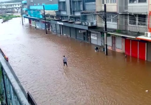Ba Streets Covered by Floodwaters During Cyclone Keni