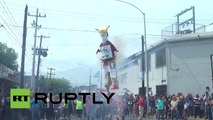 Quema de Judas: Arde la efigie de Trump en Monterrey, México